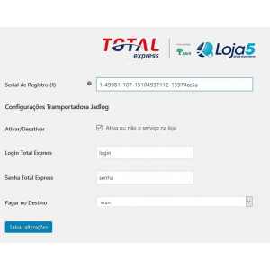 Plugin de Calculo de Frete Transportadora Total Express para Woocommerce