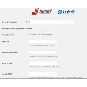 Plugin de Calculo de Frete Transportadora Jamef para Woocommerce