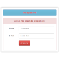 Módulo Avise-me Quando Disponível para lojas Opencart