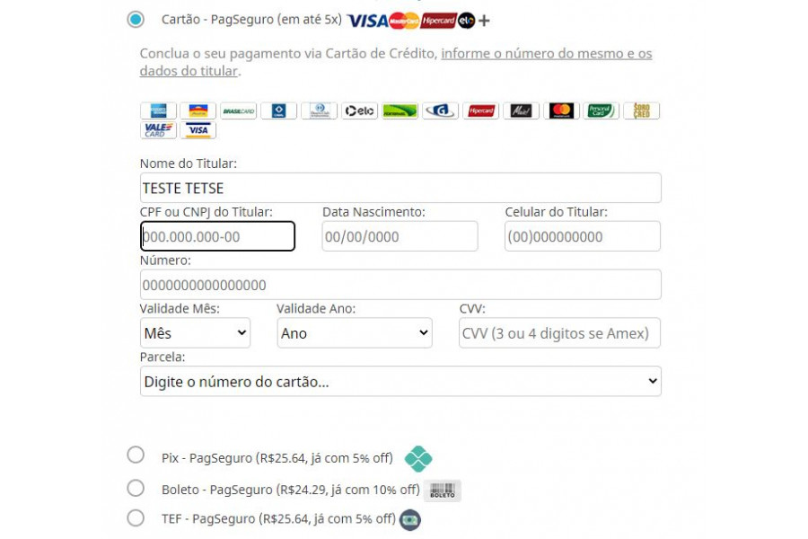 Módulo de Pagamento PagSeguro API Cartão, Boleto, Pix para Prestashop
