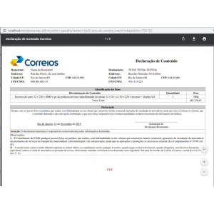 Plugin Declaração de Conteúdo Correios para Woocommerce