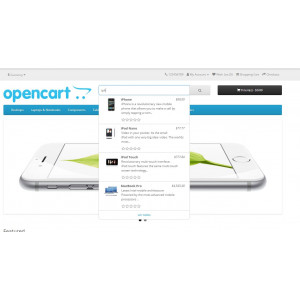 Módulo de Auto Buscas e Busca ao Vivo para Opencart