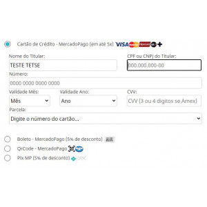 Módulo de Pagamento MercadoPago API Cartão Boleto Pix para Prestashop