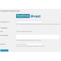 Plugin de Integração Transportadora Transfolha API para Woocommerce