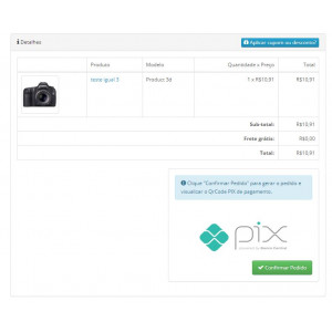 Módulo de Pagamento Pix QrCode Estático para Opencart