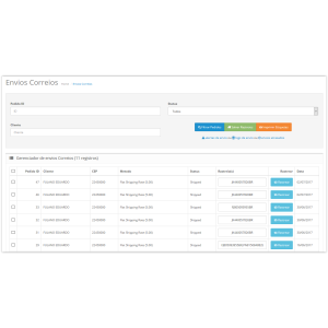 Gerenciador de Envios e Rastreamento Correios Automático para Opencart