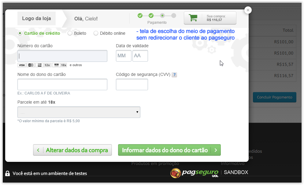 módulo de pagamento pagseguro lightbox opencart segunda via conta light